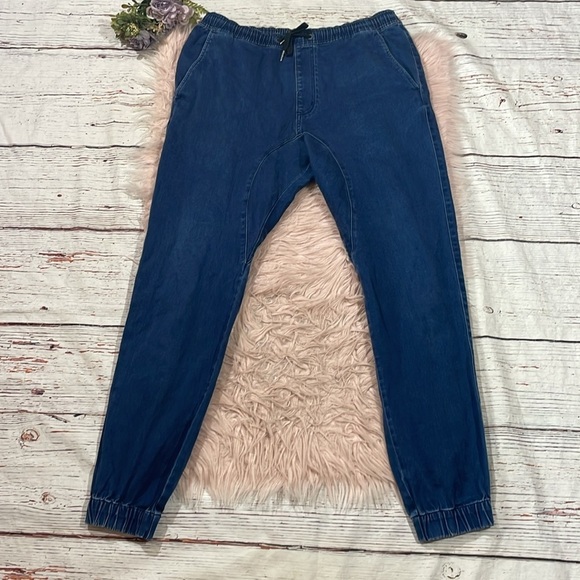 Zanerobe sureshot drawstring denim joggers pants - Picture 2 of 11